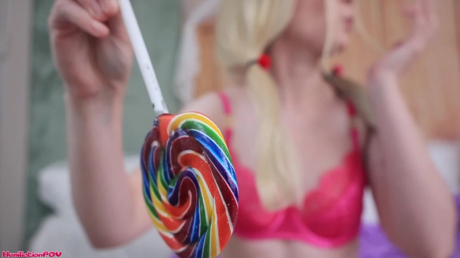 Humiliation Pov - Princess Kat Danz - Bratty Lollipop CEI Manipulation For Cum Gobbing Addicts
